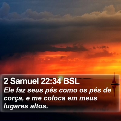 2 Samuel 22:34 BSL Bible Verse Image