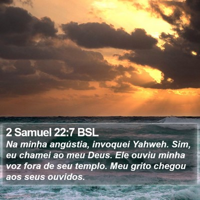 2 Samuel 22:7 BSL Bible Verse Image