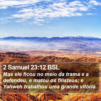 2 Samuel 23:12 BSL Bible Verse Image