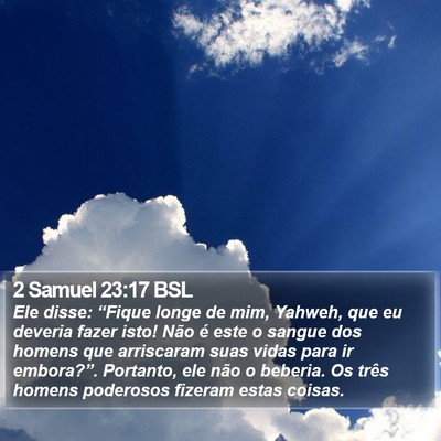 2 Samuel 23:17 BSL Bible Verse Image