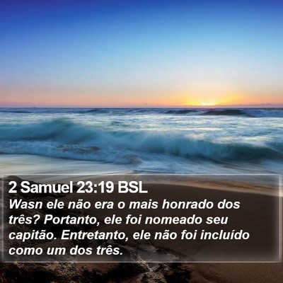 2 Samuel 23:19 BSL Bible Verse Image