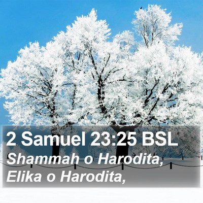 2 Samuel 23:25 BSL Bible Verse Image