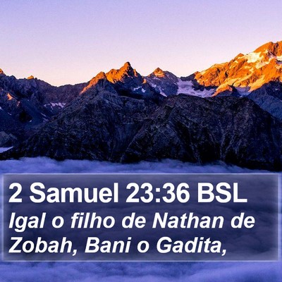 2 Samuel 23:36 BSL Bible Verse Image