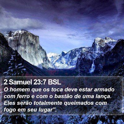 2 Samuel 23:7 BSL Bible Verse Image