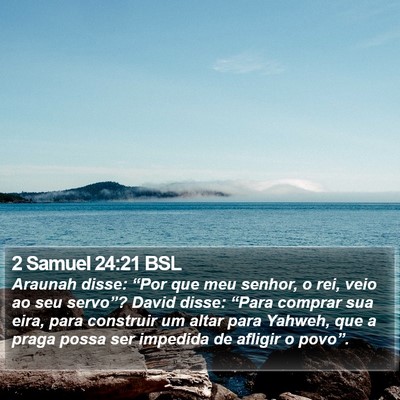 2 Samuel 24:21 BSL Bible Verse Image