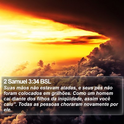 2 Samuel 3:34 BSL Bible Verse Image