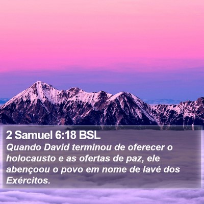 2 Samuel 6:18 BSL Bible Verse Image