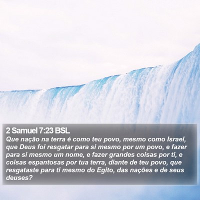 2 Samuel 7:23 BSL Bible Verse Image