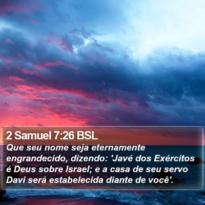 2 Samuel 7:26 BSL Bible Verse Image