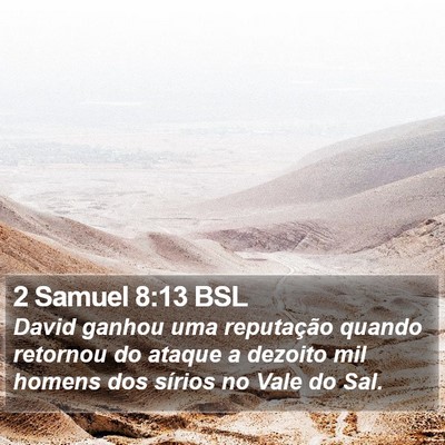 2 Samuel 8:13 BSL Bible Verse Image