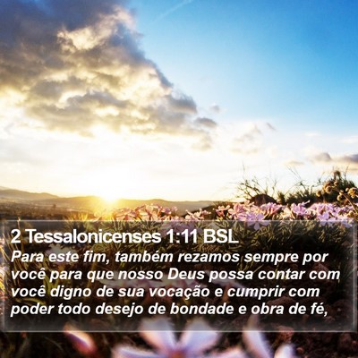 2 Tessalonicenses 1:11 BSL Bible Verse Image