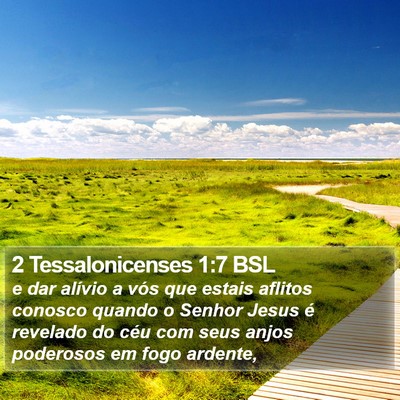 2 Tessalonicenses 1:7 BSL Bible Verse Image