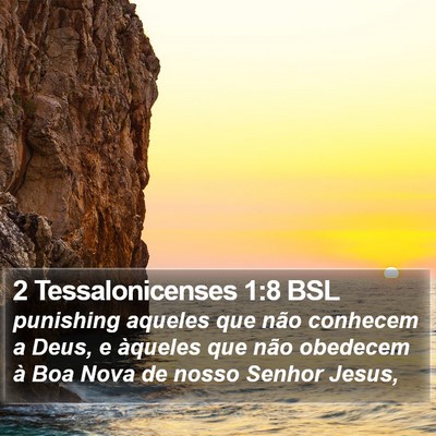 2 Tessalonicenses 1:8 BSL Bible Verse Image