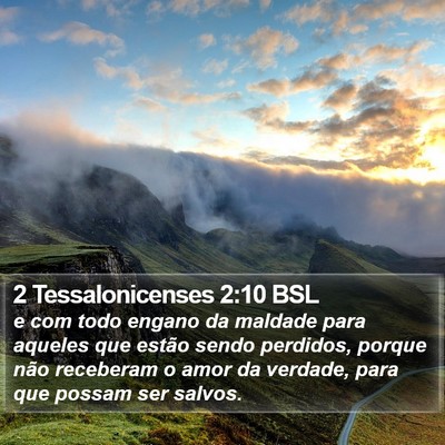 2 Tessalonicenses 2:10 BSL Bible Verse Image