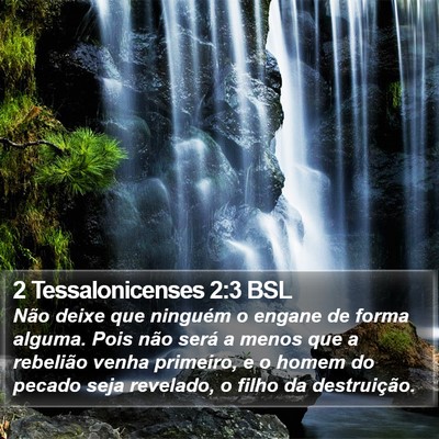 2 Tessalonicenses 2:3 BSL Bible Verse Image