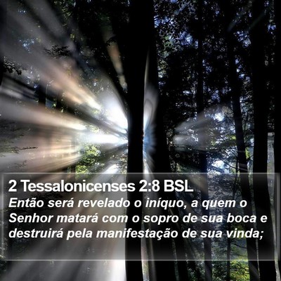 2 Tessalonicenses 2:8 BSL Bible Verse Image