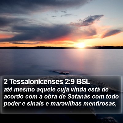 2 Tessalonicenses 2:9 BSL Bible Verse Image