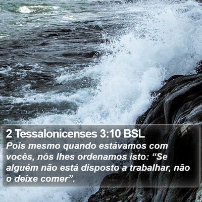 2 Tessalonicenses 3:10 BSL Bible Verse Image