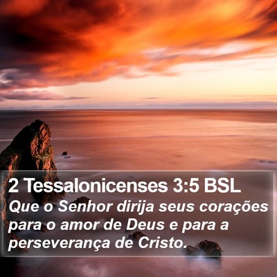 2 Tessalonicenses 3:5 BSL Bible Verse Image
