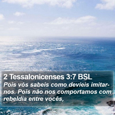 2 Tessalonicenses 3:7 BSL Bible Verse Image