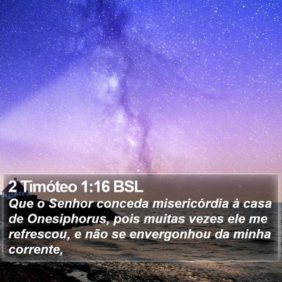 2 Timóteo 1:16 BSL Bible Verse Image