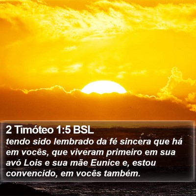 2 Timóteo 1:5 BSL Bible Verse Image