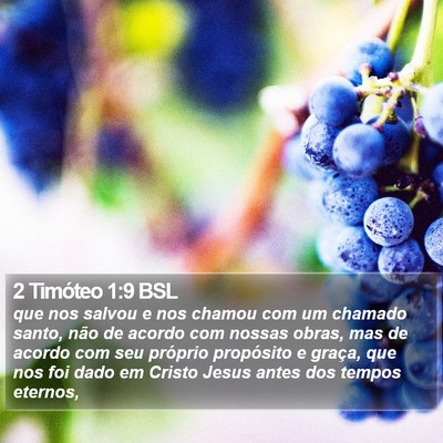 2 Timóteo 1:9 BSL Bible Verse Image