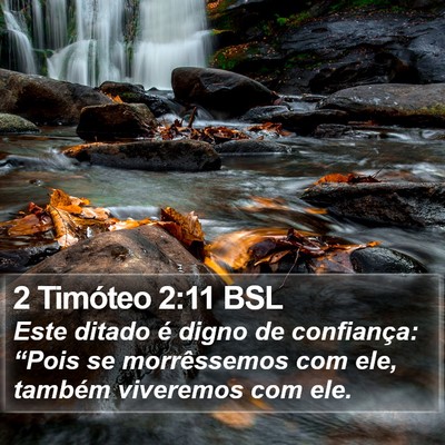 2 Timóteo 2:11 BSL Bible Verse Image