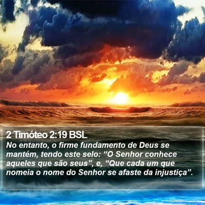 2 Timóteo 2:19 BSL Bible Verse Image