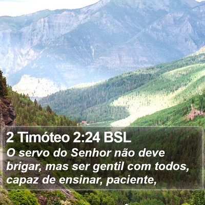 2 Timóteo 2:24 BSL Bible Verse Image