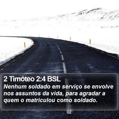 2 Timóteo 2:4 BSL Bible Verse Image