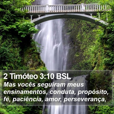 2 Timóteo 3:10 BSL Bible Verse Image