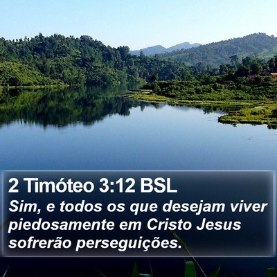 2 Timóteo 3:12 BSL Bible Verse Image