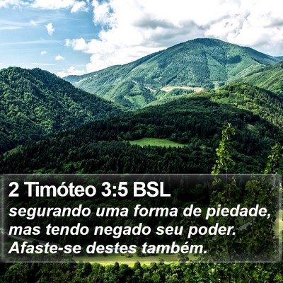 2 Timóteo 3:5 BSL Bible Verse Image