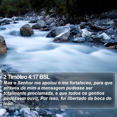 2 Timóteo 4:17 BSL Bible Verse Image