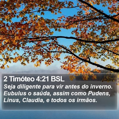 2 Timóteo 4:21 BSL Bible Verse Image