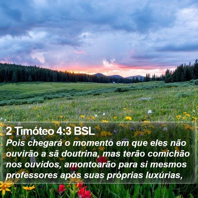 2 Timóteo 4:3 BSL Bible Verse Image