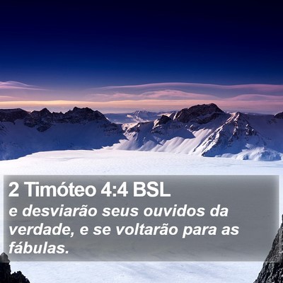2 Timóteo 4:4 BSL Bible Verse Image