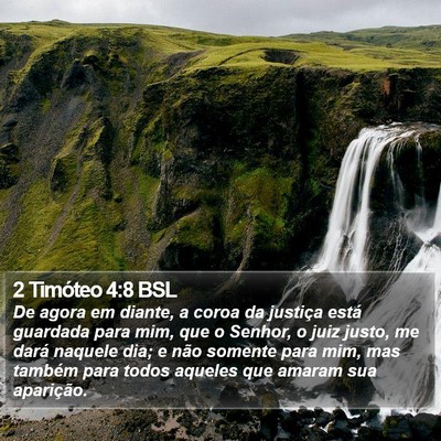 2 Timóteo 4:8 BSL Bible Verse Image