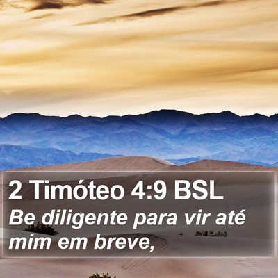2 Timóteo 4:9 BSL Bible Verse Image