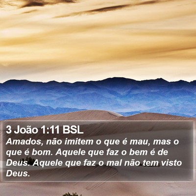 3 João 1:11 BSL Bible Verse Image