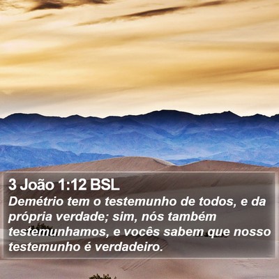 3 João 1:12 BSL Bible Verse Image