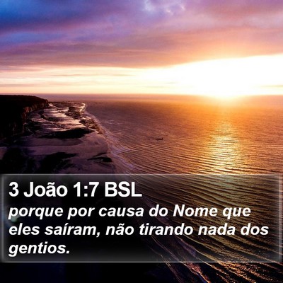 3 João 1:7 BSL Bible Verse Image
