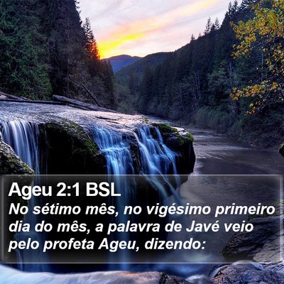 Ageu 2:1 BSL Bible Verse Image