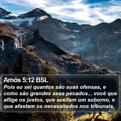 Amós 5:12 BSL Bible Verse Image