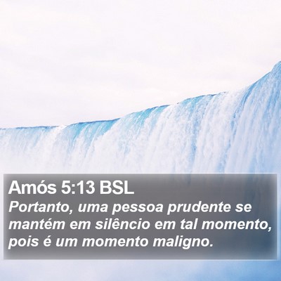 Amós 5:13 BSL Bible Verse Image