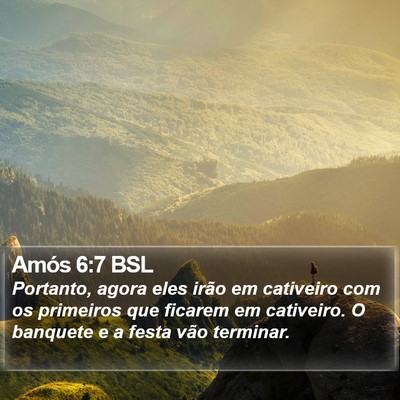 Amós 6:7 BSL Bible Verse Image