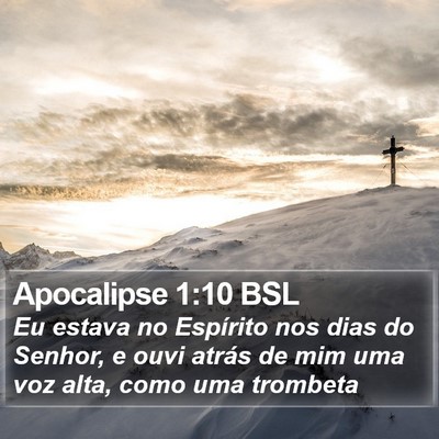 Apocalipse 1:10 BSL Bible Verse Image