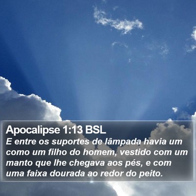 Apocalipse 1:13 BSL Bible Verse Image