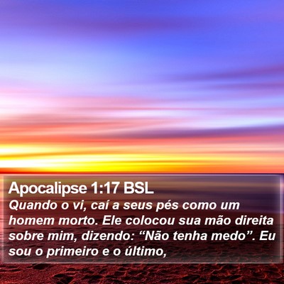 Apocalipse 1:17 BSL Bible Verse Image
